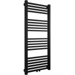 CERANO - Koupelnový radiátor Franko - středové připojení 50mm/boční - 392W - černá matná - 1200x500 mm CER-429646