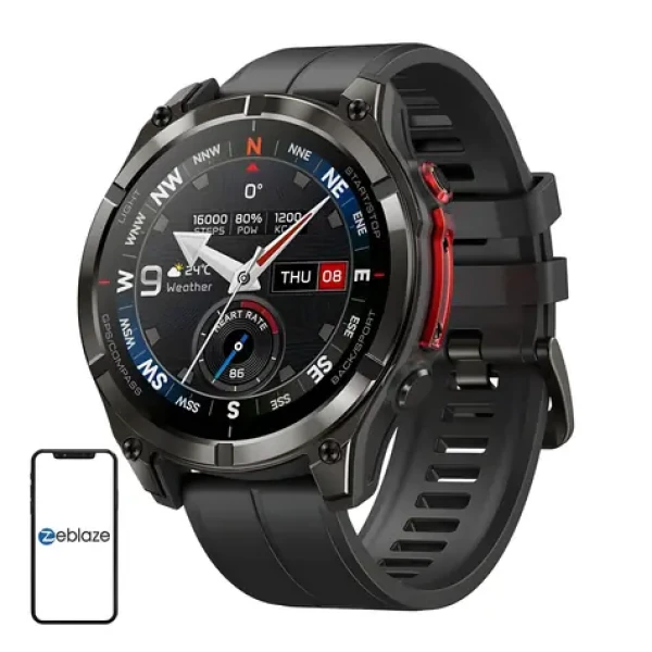 Zeblaze Stratos 4 Pro černá / Chytré hodinky / 1,43" AMOLED / GPS / BT 5.3 / 5 ATM / výdrž 60 dní (Stratos 4 Pro Black)