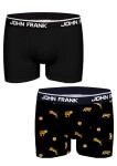 Pánské boxerky John Frank JF2BTORA05 2 pack M Černá