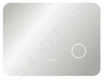 Kielle Zrcadlo s LED osvětlením a vyhříváním, 60x80 cm, kosmetické zrcátko 50324021