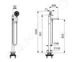 HANSA - Vantis Style Elektronická umyvadlová baterie, bateriové napájení, matná černá 5460220933