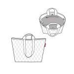 Taška přes rameno Reisenthel Classic shopper XL Rhombus olive