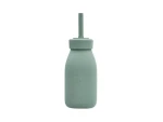 KikkaBoo Láhev s brčkem Platinum Silicone Sage 200ml (31302050019KB)