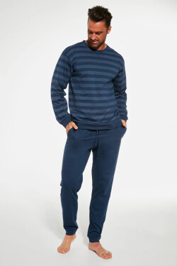 Pánské pyžamo Loose 11 117/235 Tmavě modrá vzor - Cornette tmavě modrá - vzor XL