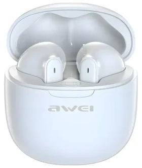 Awei T68 ENC bílá / Bezdrátová sluchátka / TWS / Bluetooth 5.3 / ENC / dobíjecí pouzdro (T68)