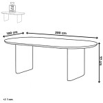 Stůl jídelní, 200x100x77 cm, MDF deska, 3D dekor ořech.