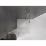 MEXEN/S - Velar Duo čtvercový sprchový kout 90 x 90, transparent, zlatá 871-090-090-02-50