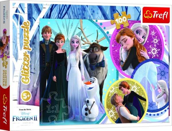 Trefl Puzzle Frozen 2 - V záři lásky / 100 dílků Třpytivé - Trigano