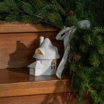 Räder Porcelánový svícen domeček Rroof Tower, bílá barva, porcelán