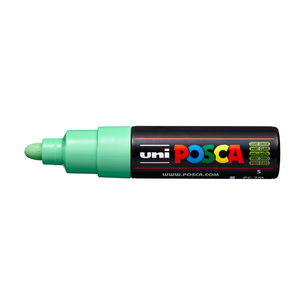 Posca popisovač PC-7M, 4,5 5,5 mm, světle zelená