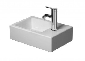 DURAVIT - Vero Air Umývátko 38x25 cm, bez přepadu, otvor pro baterii vpravo, bílá 0724380000