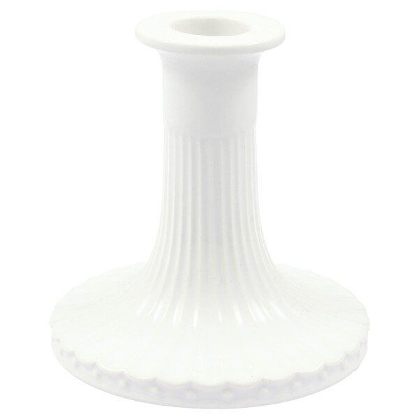 GREEN GATE Keramický svícen Alice White Small, bílá barva, keramika