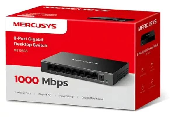 Mercusys MS108GS / Switch / 8x Gigabit LAN / Desktop / neřízený (MS108GS)