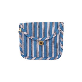 MADAM STOLTZ Textilní peněženka Multi Coloured Modrá, fialová barva, modrá barva, hnědá barva, textil