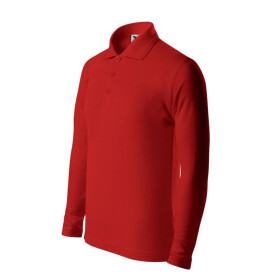 Malfini Pique Polo LS Jr MLI-24107 červená polokošile 158 cm/12 let