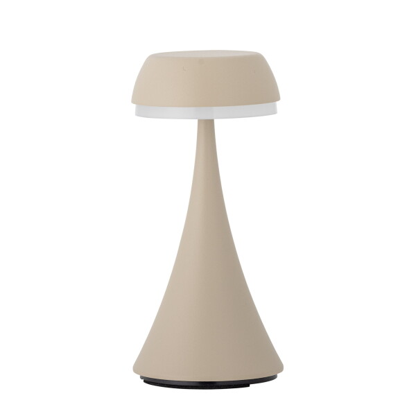 Bloomingville Přenosná stolní LED lampička Pepple, béžová barva, kov