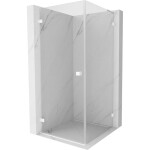 MEXEN/S - Lunar-B L sprchový kout dveře křídlové levá 80 x 80, transparent, bílá 832L-080-080-20-00-L