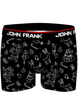 Pánské boxerky John Frank JFBD50-CH-SHINING XMAS Černá