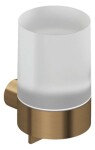 KLUDI - Vela R Dávkovač mýdla s držákem, sklo/kartáčovaný bronz 58976N1