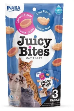 Inaba Juicy Bites kuře a tuňák / Pamlsky pro kočky / 3 x 11 g / bez obilovin