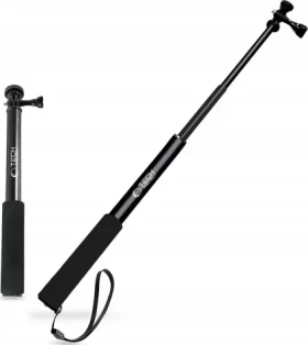 Tech-Protect GA100 černá / Teleskopická selfie tyč / GoPro DJI / 30-93 cm (5906302371747)