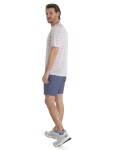 ICEBREAKER Mens Merino Drayden SS Tee Stripe, Ecru Heather/Purple Gaze velikost: M