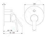 HANSA - Primo Baterie pod omítku pro 2 spotřebiče, chrom 49979003