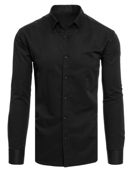 Pánská jednobarevná černá košile Dstreet