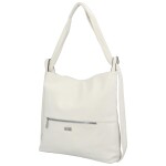 Stylový dámský koženkový kabelko-batoh Korelia, bílý