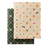 Rifle Paper Co. Kapesní linkovaný zápisník Holiday Argyle – set 2 ks, multi barva, papír