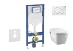 GEBERIT - Duofix Set předstěnové instalace, klozetu TECEone a sedátka softclose, tlačítko Sigma01, alpská bílá SANI11CT3100