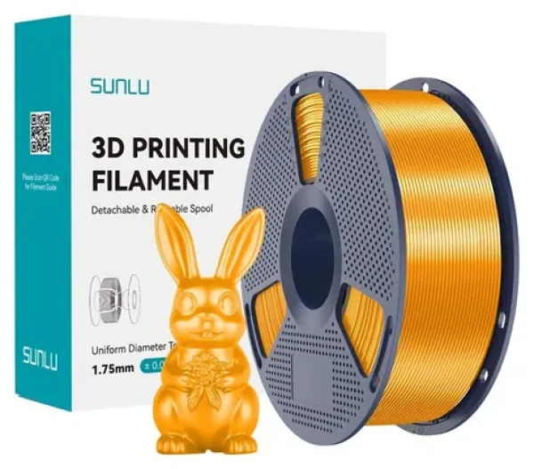 Sunlu PLA+ Silk mosaz / Struna pro 3D tiskárnu / PLA / 1,75 mm / 1 kg (PLA+ Silk Bra)