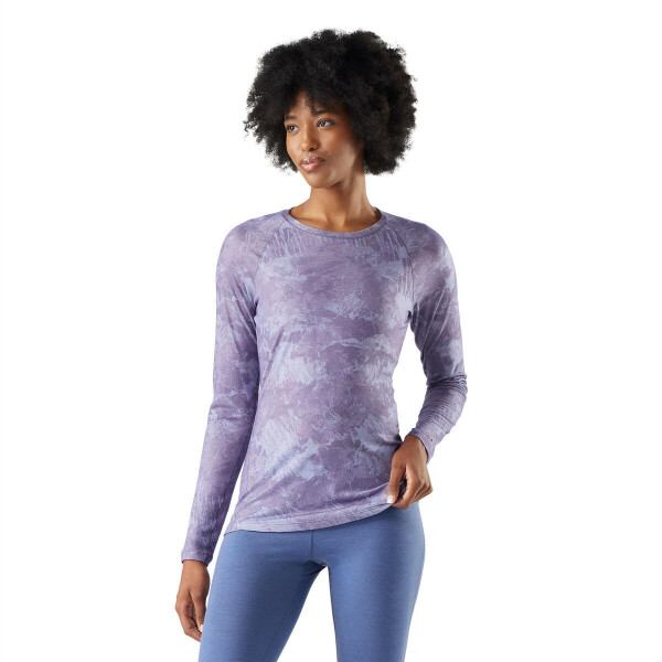Dámské merino tričko s dlouhým rukávem SMARTWOOL Women's Classic All-Season Merino Base L, Purple Storm Mountain velikost: M