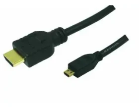 LogiLink HDMI (A) - Micro HDMI (D) černá / Kabel / 1 m / pozlacené konektory (CH0030)