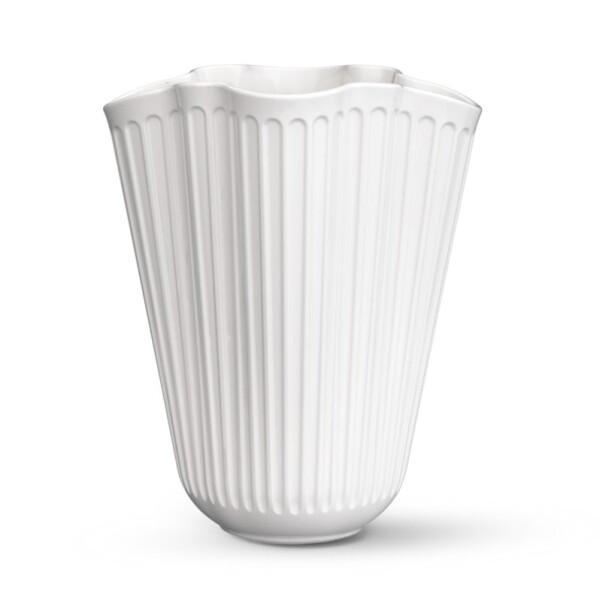 KÄHLER Keramická váza Hammershøi Unfold 20,5 cm, bílá barva, keramika