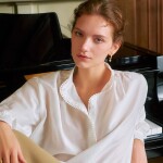 Luxusní náušnice s perlou a zirkony Dorothea, Zlatá