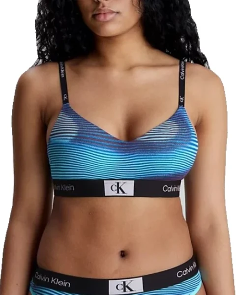 Dámská sportovní podprsenka Calvin Klein QF7218E modrá