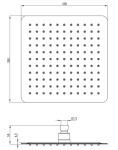 DEANTE - Cascada titan Sprchová hlavice, ocel - 250x250 mm NAC_D02K