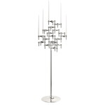 Stoff Nagel Designový stojan pro svícny STOFF Nagel Chrome, stříbrná barva, kov