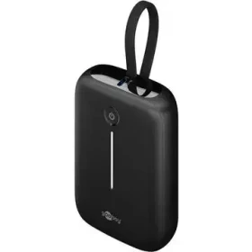 Goobay powerbanka 10000 mAh černá / Powerbanka / integrovaný USB-C kabel 13 cm / 20 W PD/QC / 1x USB-A, 2x USB-C (76251)