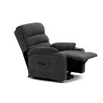 Polohovací křeslo, elektrické kabelové ovládání, šedá, látka, TV-S8348 GREY2