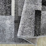 DumDekorace Koberec s geometrickými vzory v šedé barvě Šířka: 120 cm | Délka: 170 cm