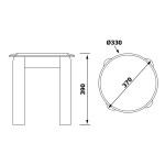 SAPHO - COLORED koupelnová stolička 37x39x37cm, ABS, černá mat A56013