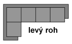 Sedací souprava Roma 1 Provedení: Levá varianta, Nožičky: Chrom, látka: Urban 14