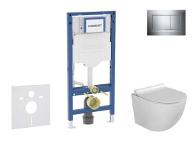 GEBERIT - Duofix Set předstěnové instalace, klozetu Gaia a sedátka softclose, tlačítko Sigma30, chrom/chrom mat SANI11CA1115B