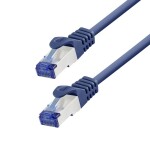 LogiLink CP4116S RJ45 síťové kabely, propojovací kabely CAT 6A S/FTP 20.00 m modrá CCA vodič, samozhášecí, bez halogenů 1 ks