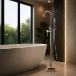 REA - Volně stojící baterie Lungo Chrome REA-B7497