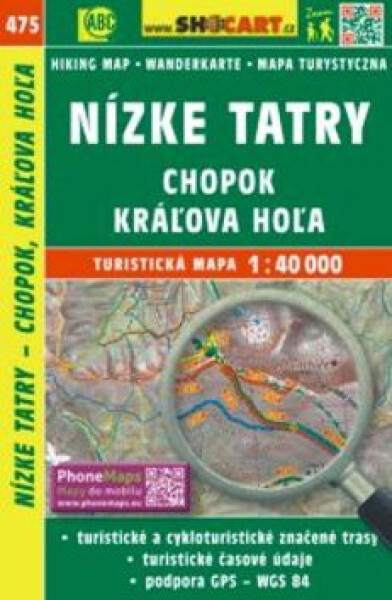 SC 475 Nízké Tatry Chopok, Kráľova Hoľa 1:40 000