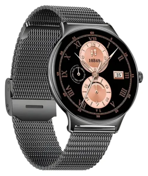 Colmi V89 černá / Chytré hodinky / 1,43" AMOLED / kulatý / Bluetooth / IP67 (V89 Steel Black)