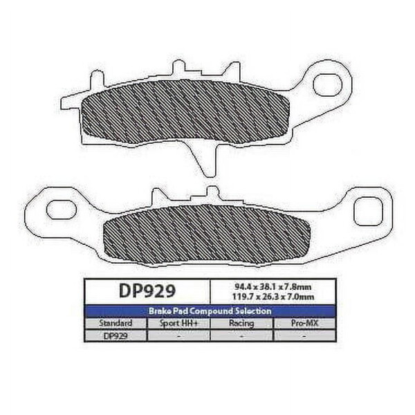 DP Brakes Brzdové destičky na Kawasaki KFX 450 2008-2014 Brzdové desky: Přední levá
